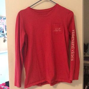 Girls Vineyard Vines hot pink long sleeve tshirt